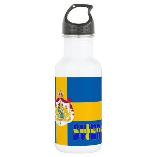Zweedse vlag waterfles (Voorkant)