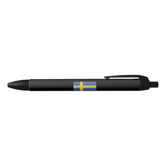 Zweedse vlag zwarte inkt pen (Bovenkant)
