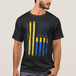 Zweedse vlag Zweden Amerika Pride Heritag T-shirt