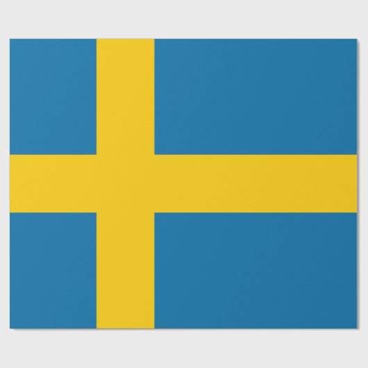 Zweedse vlag (Zweden) Cadeaupapier (Vlak)