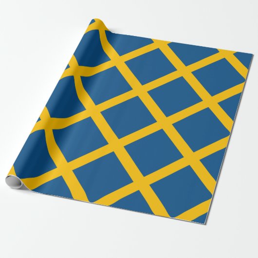 Zweedse vlag Zweden Cadeaupapier (Uitgerold)