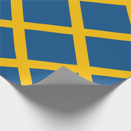 Zweedse vlag Zweden Cadeaupapier (Hoek)