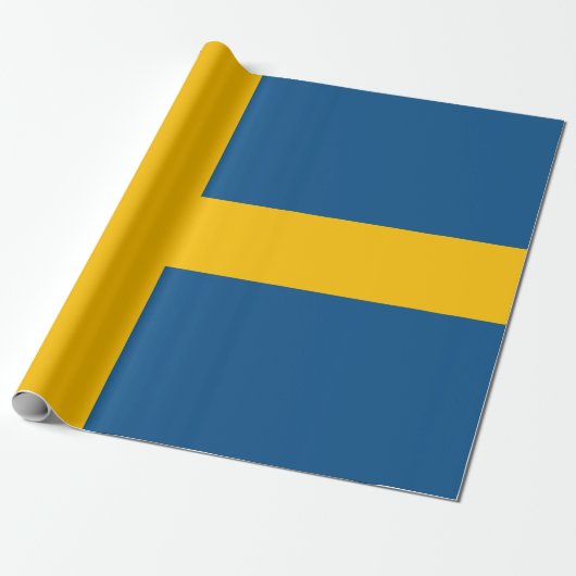Zweedse vlag Zweden Cadeaupapier (Uitgerold)