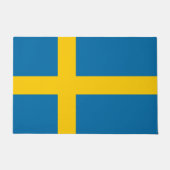 Zweedse vlag (Zweden) Deurmat (Voorkant)