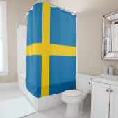Zweedse vlag (Zweden) Douchegordijn (In situ)