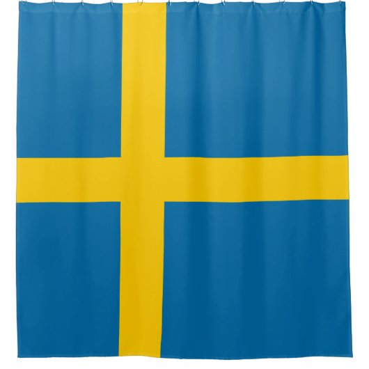 Zweedse vlag (Zweden) Douchegordijn (Voorkant)