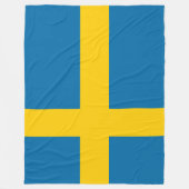 Zweedse vlag (Zweden) Fleece Deken (Voorkant)