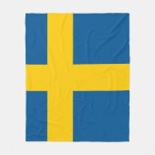 Zweedse vlag Zweden Fleece Deken (Voorkant)