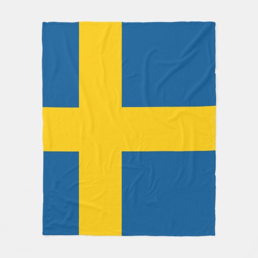 Zweedse vlag Zweden Fleece Deken (Voorkant)
