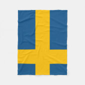 Zweedse vlag Zweden Fleece Deken (Voorkant)