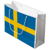 Zweedse vlag (Zweden) Gemiddelde Gift Bag Groot Cadeauzakje (Voorkant Gekanteld)