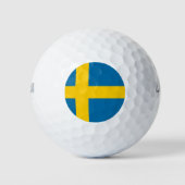 Zweedse vlag (Zweden) Golfballen (Voorkant)