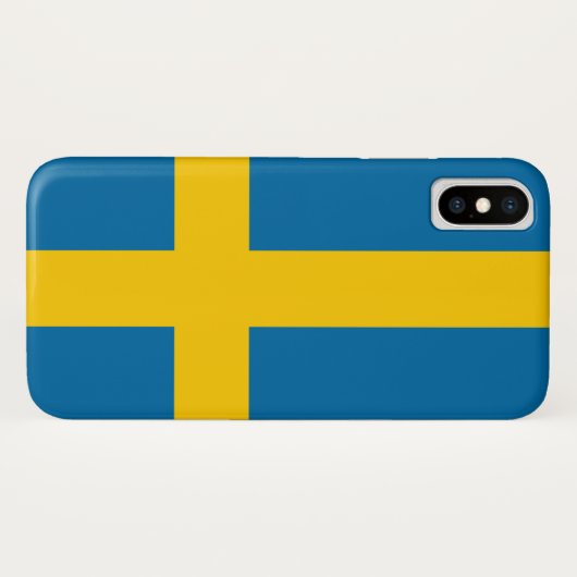 Zweedse vlag (Zweden) Hoesje-Mate iPhone Case (Achterkant (horizontaal))