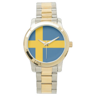 Zweedse vlag Zweden Horloge