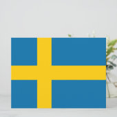 Zweedse vlag (Zweden) Kaart (Staand voorkant)