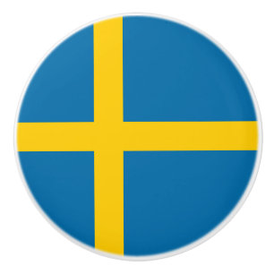 Zweedse vlag (Zweden) Keramische Knop
