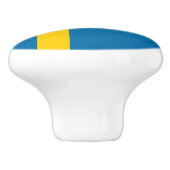 Zweedse vlag (Zweden) Keramische Knop (Zijkant)