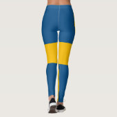 Zweedse vlag Zweden Leggings (Achterkant)