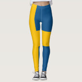 Zweedse vlag Zweden Leggings (Voorkant)