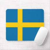 Zweedse vlag (Zweden) Muismat (Met muis)