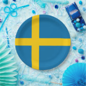 Zweedse vlag (Zweden) Papieren Bordje (Feest)