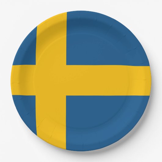 Zweedse vlag Zweden Papieren Bordje (Voorkant)