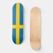 Zweedse vlag (Zweden) Persoonlijk Skateboard (Voorkant)
