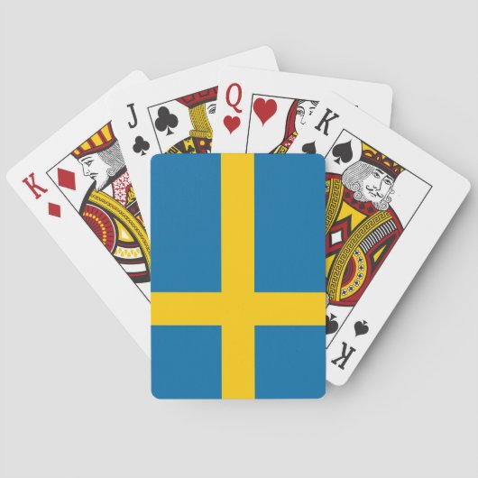 Zweedse vlag (Zweden) Pokerkaarten (Achterkant)