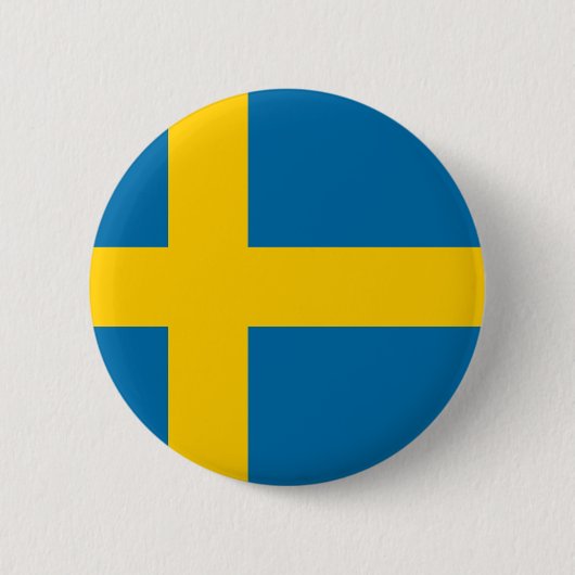Zweedse vlag (Zweden) Ronde Button 5,7 Cm (Voorkant)