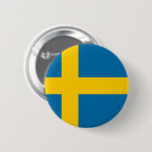 Zweedse vlag (Zweden) Ronde Button 5,7 Cm (Voorkant /achterkant)