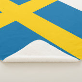 Zweedse vlag (Zweden) Sherpa Deken (3/4)