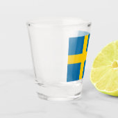 Zweedse vlag (Zweden) Shot Glas (Links)