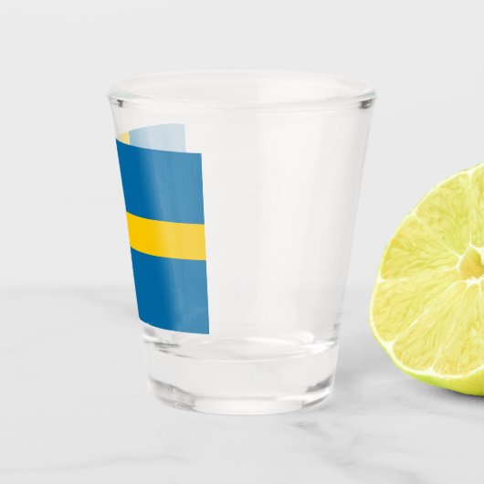 Zweedse vlag (Zweden) Shot Glas (Rechts)
