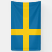 Zweedse vlag (Zweden) Spandoek (Verticaal)
