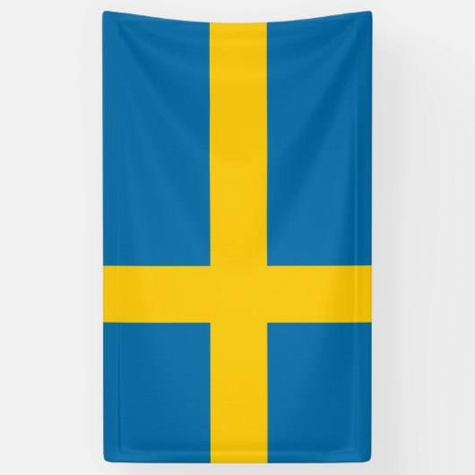 Zweedse vlag (Zweden) Spandoek (Verticaal)