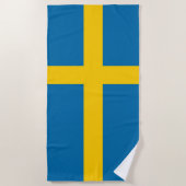Zweedse vlag (Zweden) Strandlaken (Voorkant)