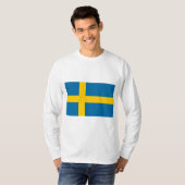 Zweedse vlag (Zweden) T-shirt (Voorkant volledig)
