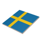 Zweedse vlag (Zweden) Tegeltje (Zijkant)