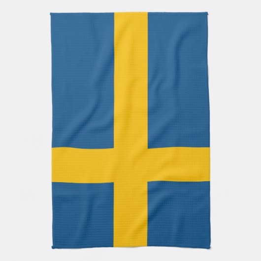 Zweedse vlag Zweden Theedoek (Verticaal)