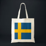 Zweedse vlag Zweden Tote Bag<br><div class="desc">Zweedse vlag - geel kruis De Zweedse vlag werd zeer waarschijnlijk geïnspireerd door de oudste Noordse vlag - Deens Danneborg. Het gele kruis op een blauwe achtergrond bereikt de randen van de vlag en zijn kortere arm ligt dichter bij de linkerkant van de vlag. #Zweden #zweeds #yellowcross #Noords</div>