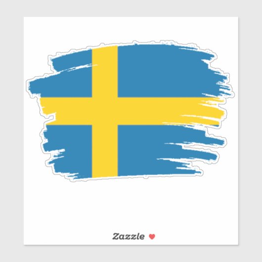 Zweedse vlaggen sticker (Vel)