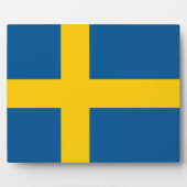Zweedse vlaggenPlaque Fotoplaat (Voorkant)