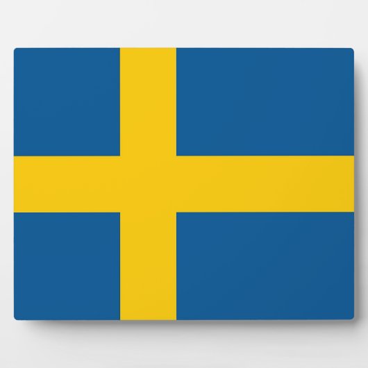 Zweedse vlaggenPlaque Fotoplaat (Voorkant)