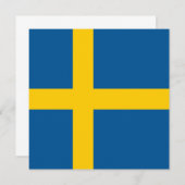 Zweedse vlaggenuitnodiging kaart (Voorkant / Achterkant)