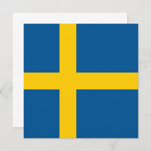 Zweedse vlaggenuitnodiging kaart (Voorkant / Achterkant)