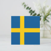 Zweedse vlaggenuitnodiging kaart (Staand voorkant)