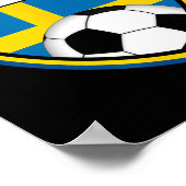 Zweedse voetbal jersey Zweedse vlag Poster (Hoek)
