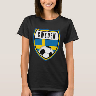Zweedse voetbal jersey Zweedse vlag T-shirt