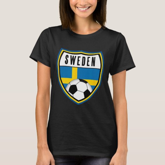 Zweedse voetbal jersey Zweedse vlag T-shirt (Voorkant)
