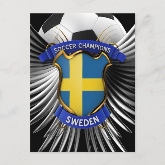 Zweedse voetbalkampioenen briefkaart (Voorkant)